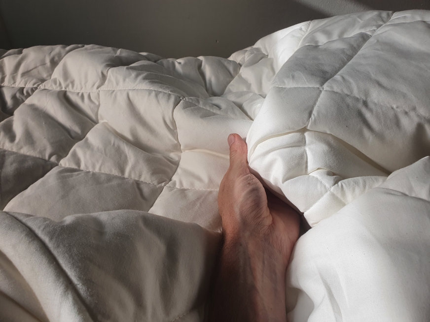 Kipli dekbed met hand